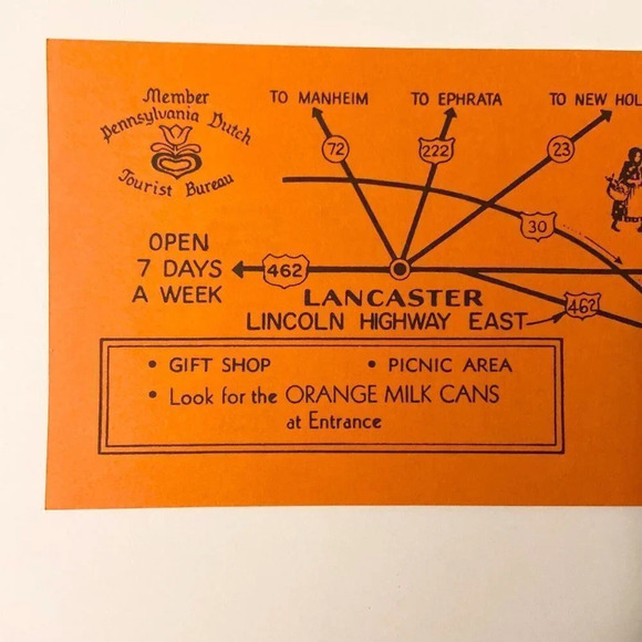 Vintage The Amish Homestead Pennsylvania Travel Brochure  Souvenir Leaflet - Picture 5 of 7